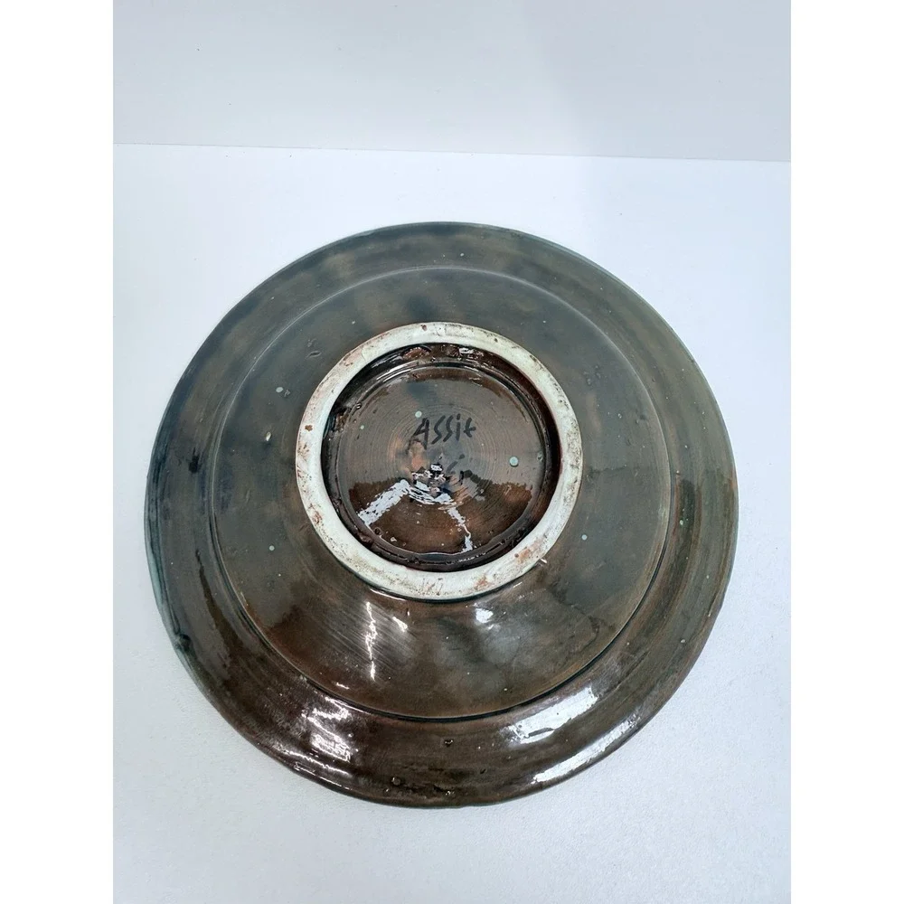 (2)‎ Moroccan Ceramic Plate Salad Pasta Bowl Serving Handmade Wall Decor
